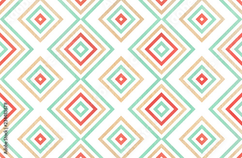 Watercolor geometrical pattern.