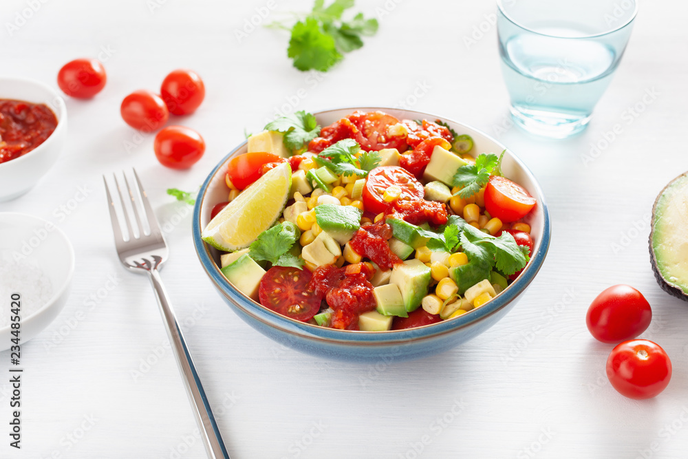 healthy vegan avocado sweetcorn tomato salad healthy vegan avocado sweetcorn tomato salad