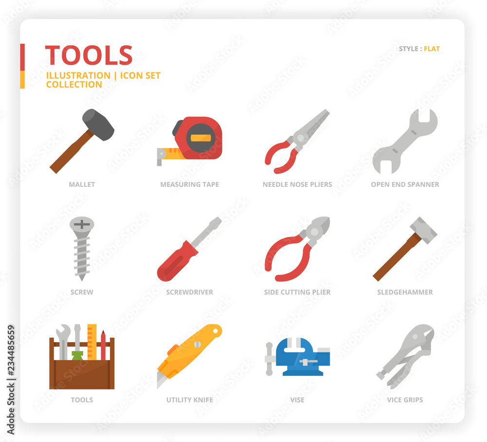 Obraz premium Tool icon set