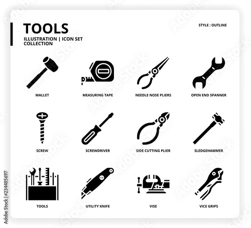 Tool icon set