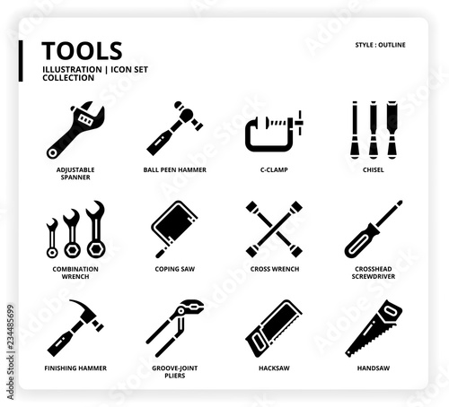 Tool icon set