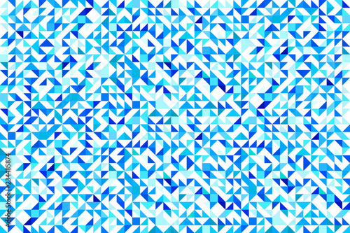 triangular background. Vector illustration. triangles geometrical print. Blue bright colors. abstract repet texture. Fresh idea for cover, home decor, winter, interior design.