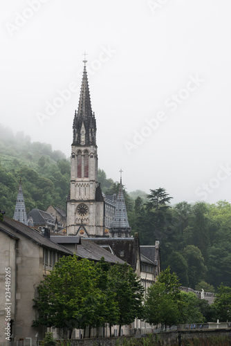 Fototapeta Detail of the Sanctuary of Lourdes in France