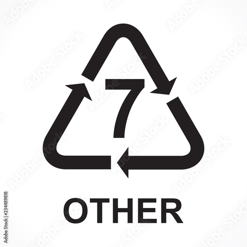Recycling Symbols number 7 other, vector