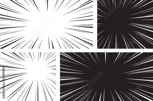 Comic speed radial background set