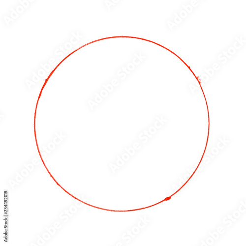 Kreis gemalt mit rotem Stift