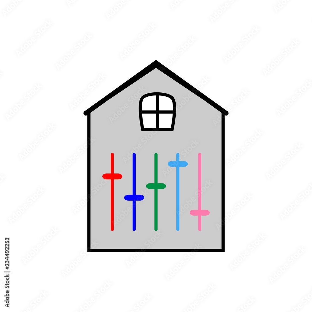 Icon house music, house with equalizer Icon house music, house with equalizer