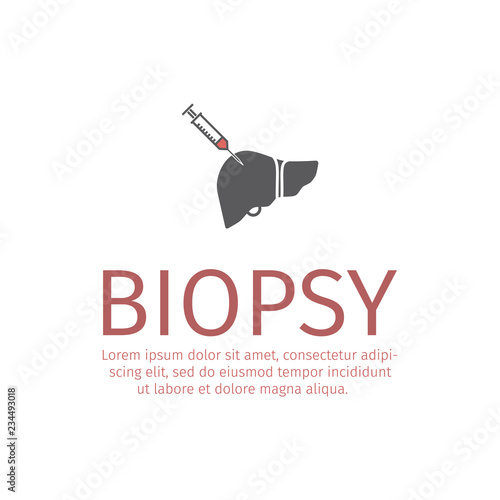 Liver Biopsy icon. Vector sign for web graphic.