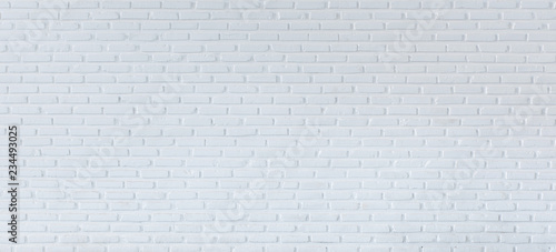 White wall background and texture, Pattern brick wall for backdrop © peangdao