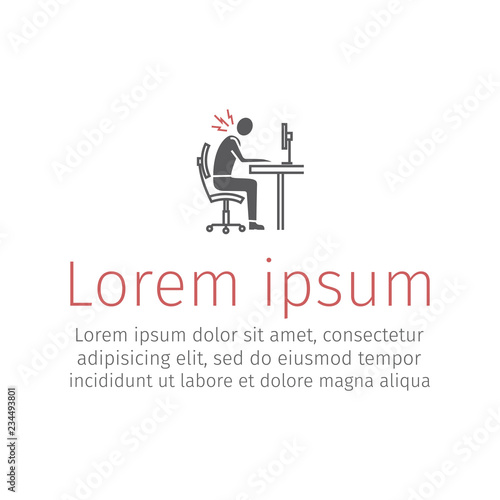 Pain in the neck vector icon. Vector sign for web graphic.