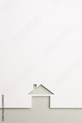 background of basic house on gray border