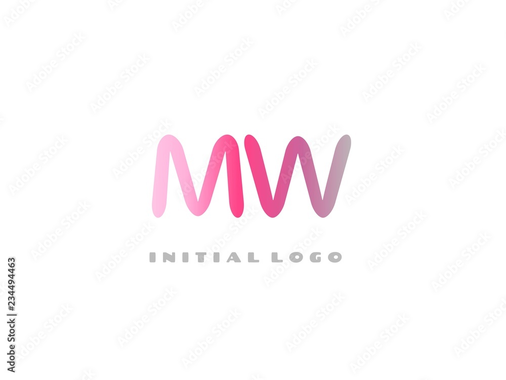 MW Initial Logo for your startup venture