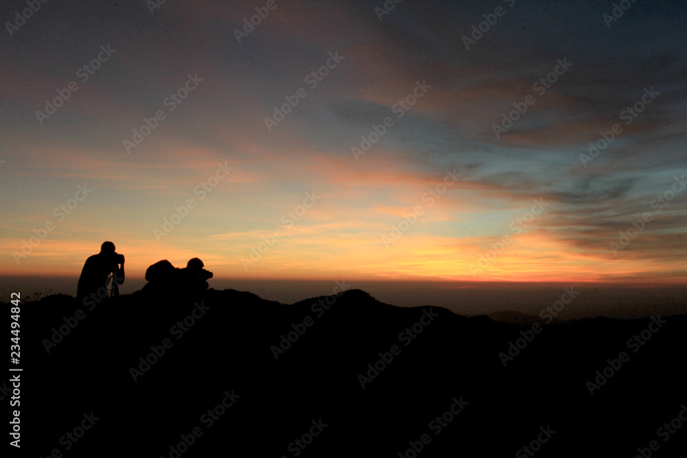 Sunset at Nan province, Thailand.