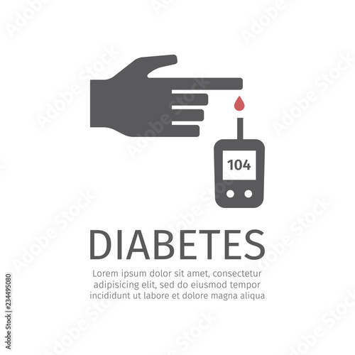 Diabetes vector icon. Vector sign for web graphic.