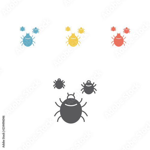 Mite icon. Vector illustration. Vector sign for web graphic.