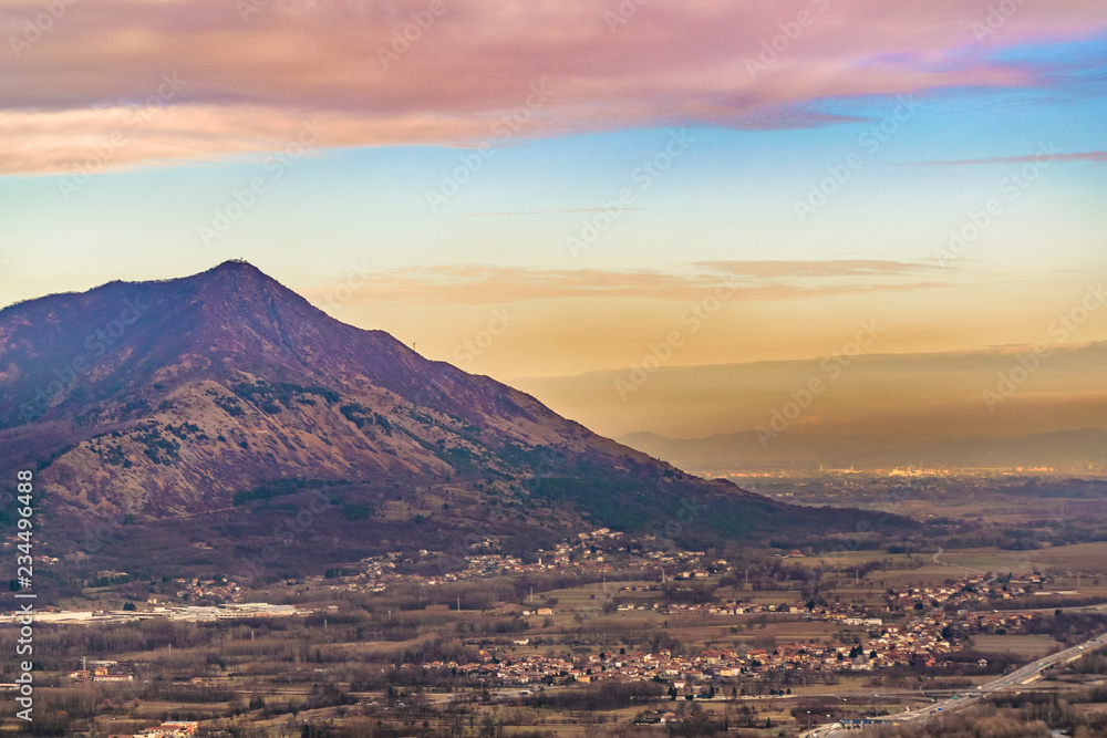 Alpes Mountains Aerial View, Piamonte, Italy