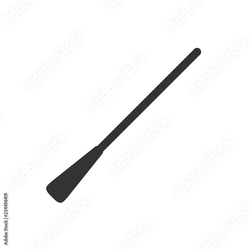 Paddle. Black Icon Flat on white background