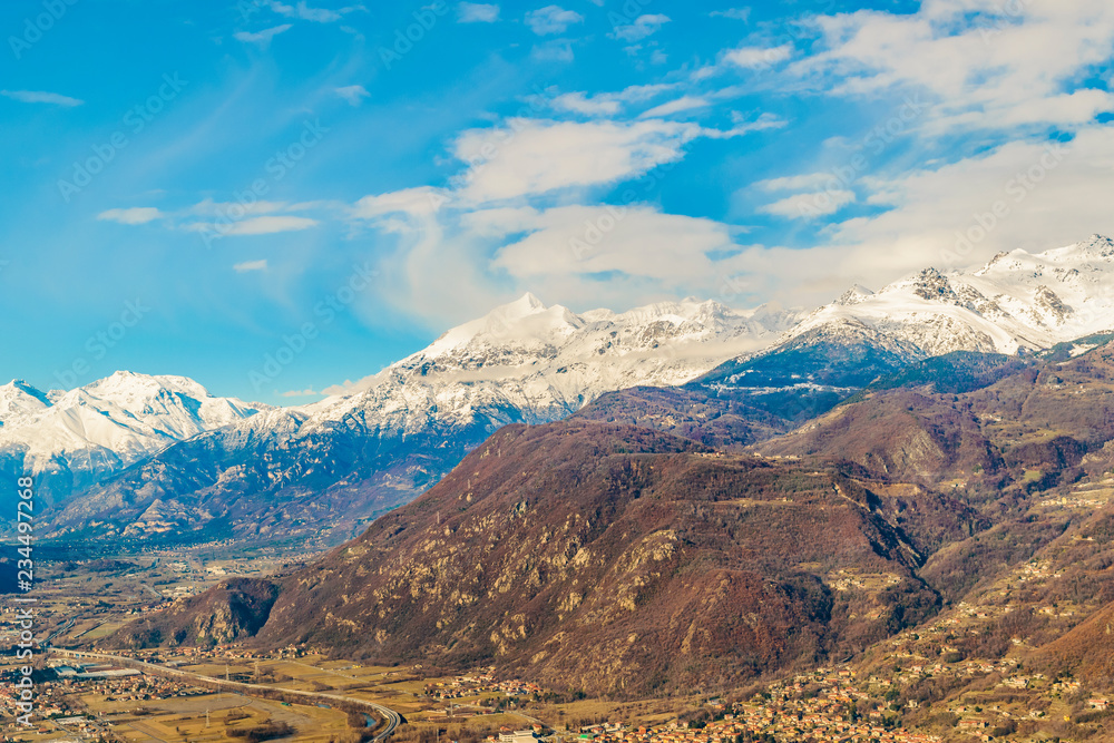 Alpes Mountains Aerial View, Piamonte, Italy Alpes Mountains Aerial View, Piamonte, Italy
