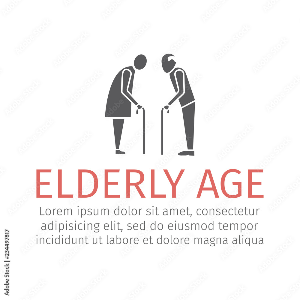Elderly age Vector sign for web graphic. Elderly age Vector sign for web graphic.