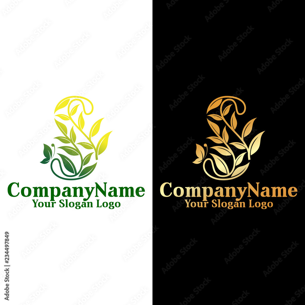 feminine logo letter S feminine logo letter S