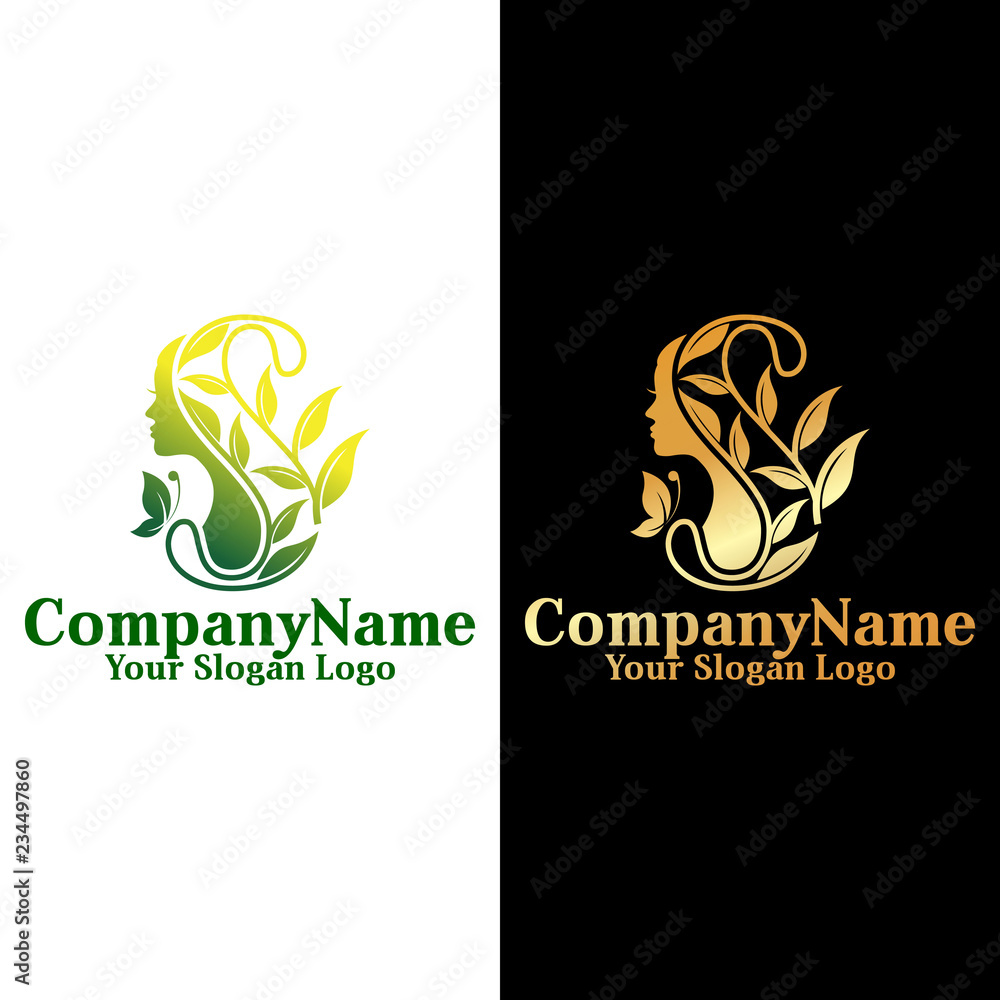 Fototapeta premium feminine logo letter S