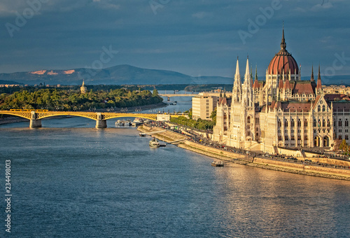 The Hungarian Parliament with Margaret Island