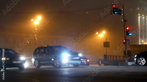 Wallpaper Mural Car road fog traffic Torontodigital.ca