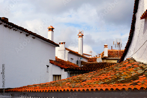 Beautiful view of Fuenteheridos, a typical andalusian town (Spain) photo