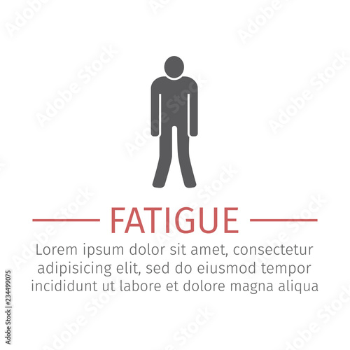 Fatigue icon. Vector sign for web graphic.