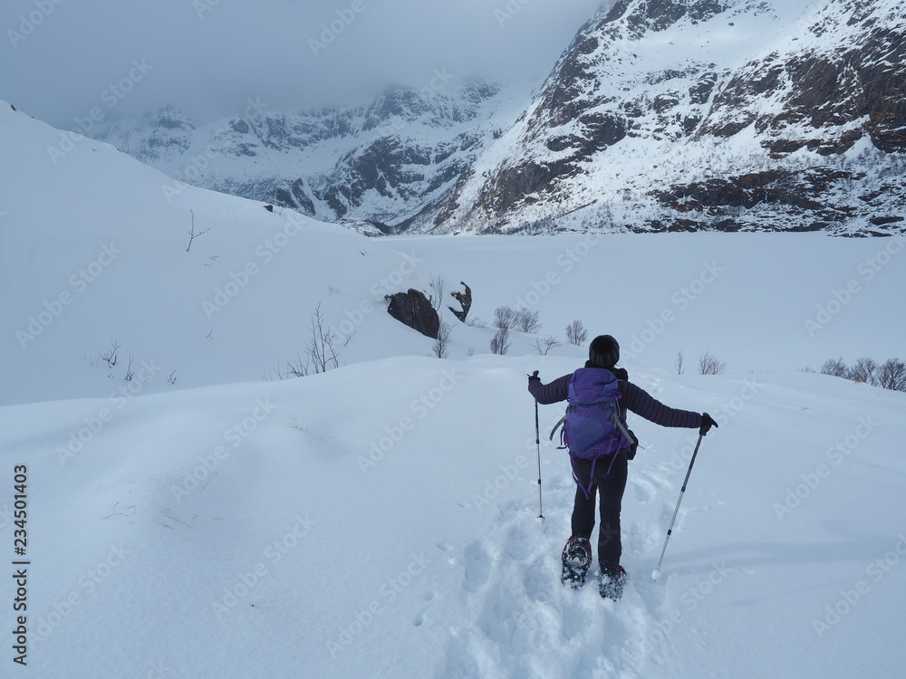 Schneeschuhtour auf den Lofoten