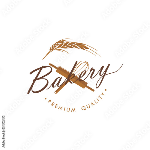 Bakery, Dessert, Baverage Sign Logo Template Vector Design Illustration