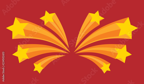 Stars burst elements, Vector illustration