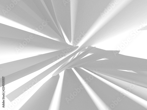 Futuristic White Architecture Design Background