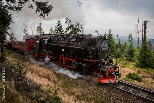 Die Harzer Brockenbahn auf dem Weg zum Brocken