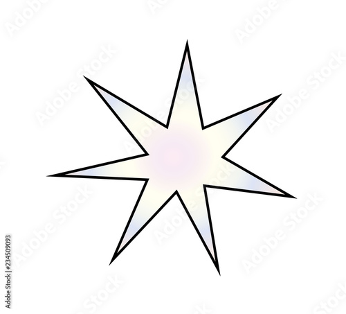 Bright Christmas star, isolated on white background
