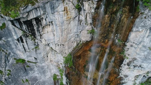 Wallpaper Mural waterfall landscape aerial top view  travel calm scenery background in slow motion Torontodigital.ca