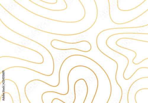 Modern abstract topography gold waves geometric cover