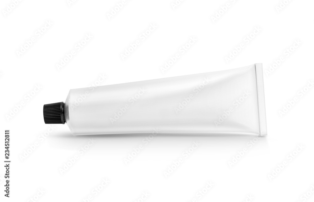 white aluminum toothpaste or cream tube white aluminum toothpaste or cream tube