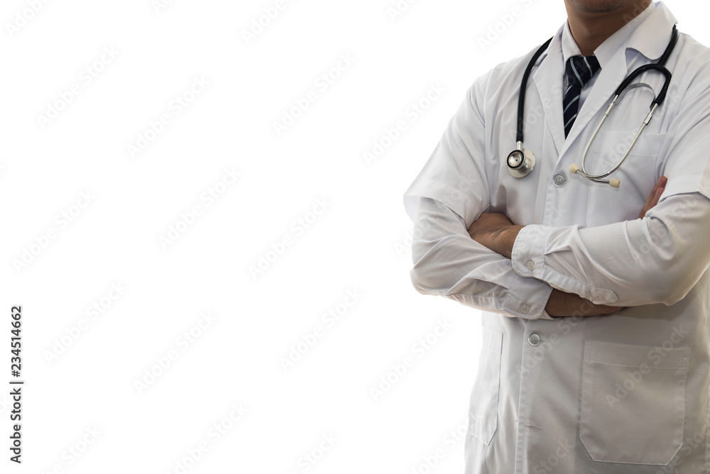 Doctor Man With Stethoscope Isolated on white background Doctor Man With Stethoscope Isolated on white background