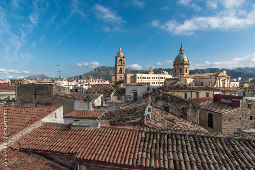 View over the roofs of Palermo