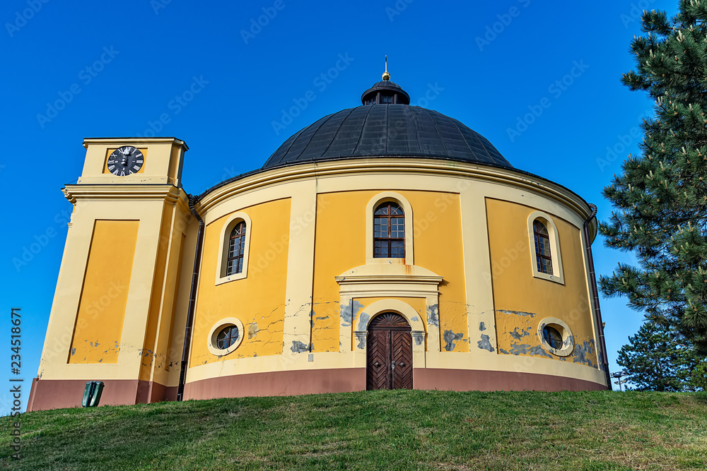 Fototapeta premium Sremski Karlovci, Serbia - May 2, 2018: Peace Chapel where the Treaty of Karlowitz was negotiated in Sremski Karlovci. That was signed on 26 January 1699 concluding the Austro-Ottoman War of 1683–97.
