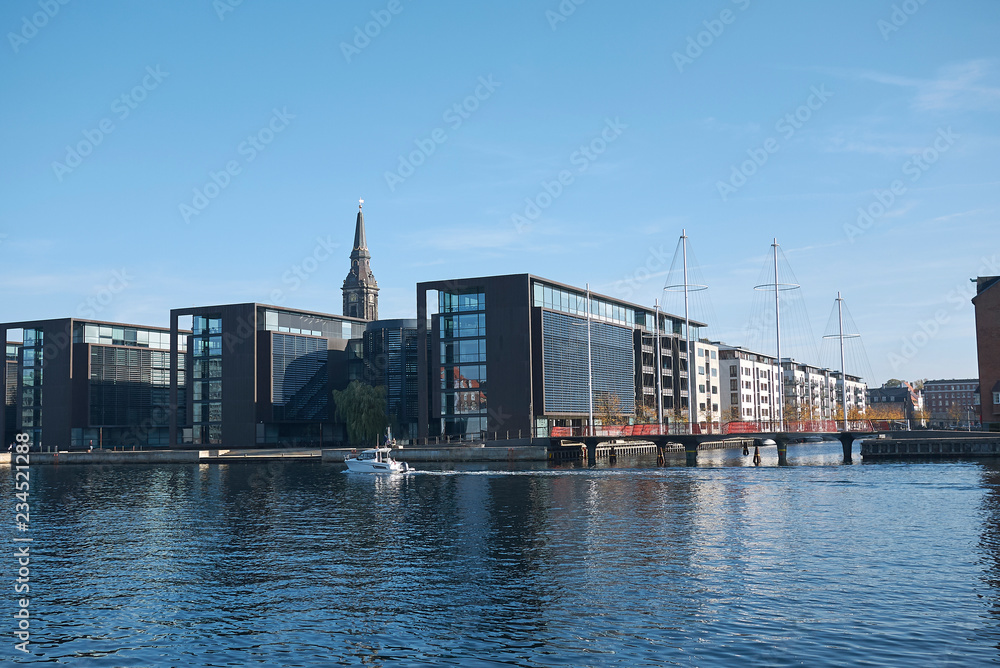 Copenhagen, Denmark - October 10, 2018: View of the Nordea buildings
