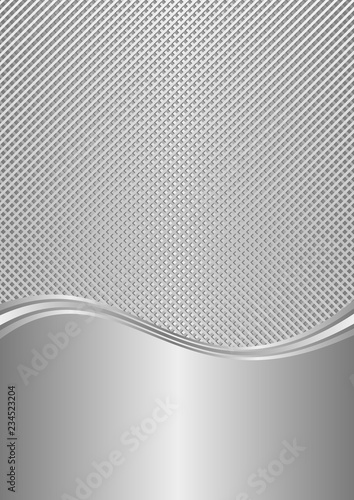silver background and grid pattern divided into two