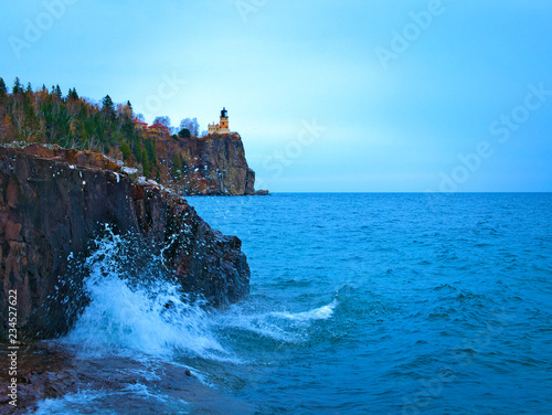 Split Rock Lighthouse on the north shore of Lake Superior near Duluth and Two Harbors, Minnesota