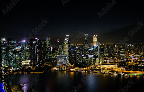 Singapore city skyline in the night   Singapore