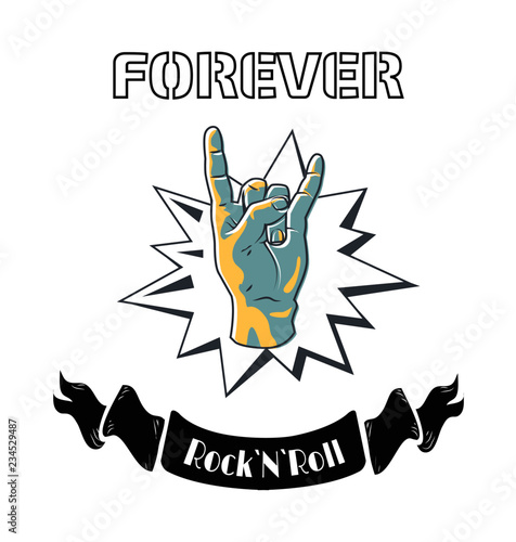 Rock and Roll Forever Proclaiming Symbol Poster