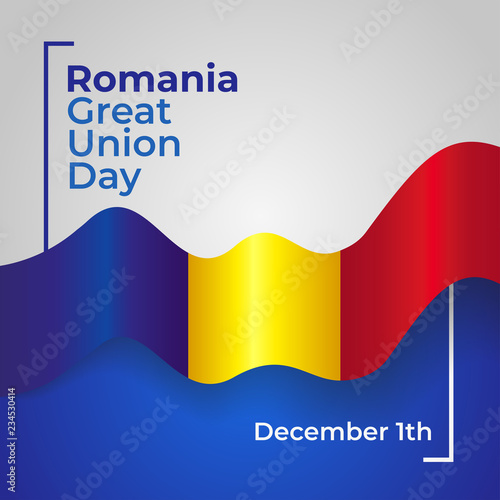 Romania Great Union Day Vector Template Design Illustration