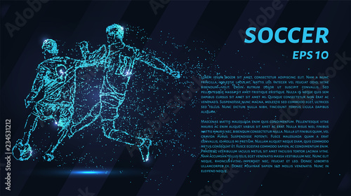 Soccer blue points of light. Soccer vector illustration.