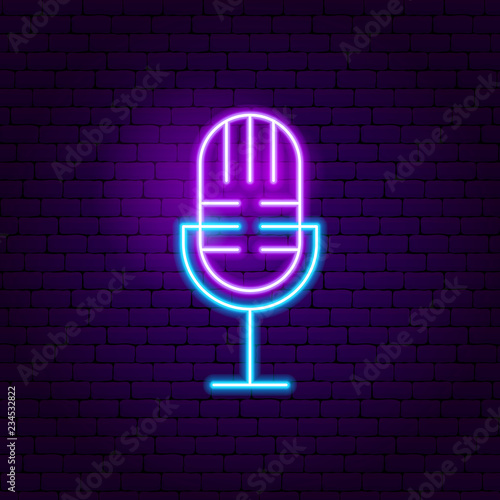 Live Microphone Neon Sign