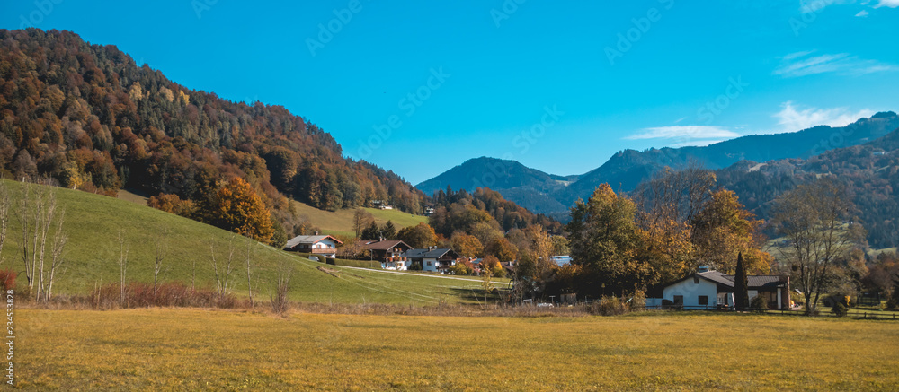 Beautiful alpine view at the famous Rossfeldstrasse-Berchtesgaden-Bavaria-Germany